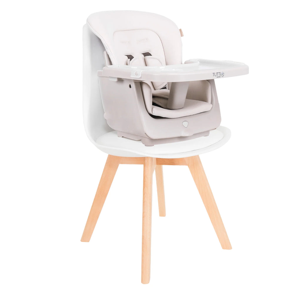 Tutti Bambini Nova Evolutionary Highchair - Ecru/Scandinavian Walnut
