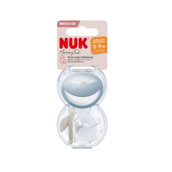 Nuk Mommy Feels Silicone Soother 0-9m Grey / Beige