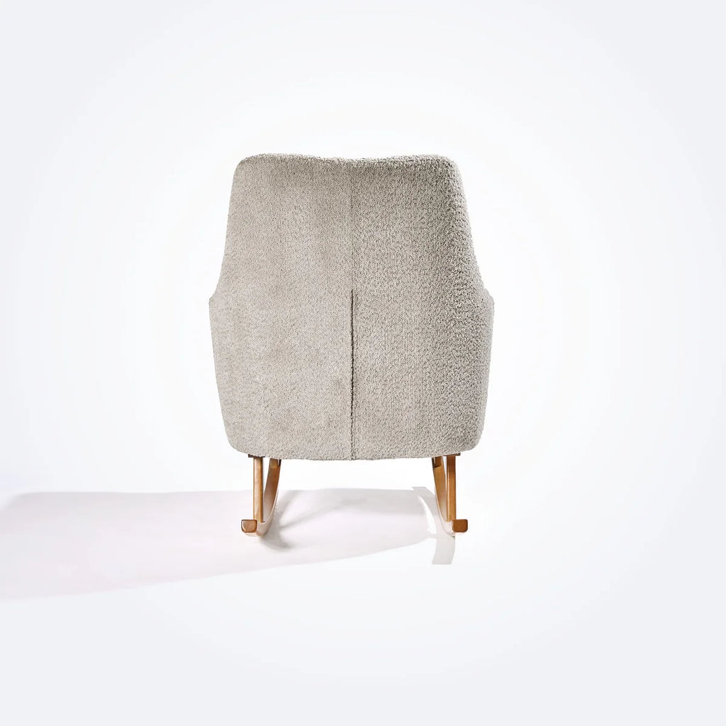 Tutti Bambini Oscar Luxe Rocking Chair & Footstool - Teddy Mushroom