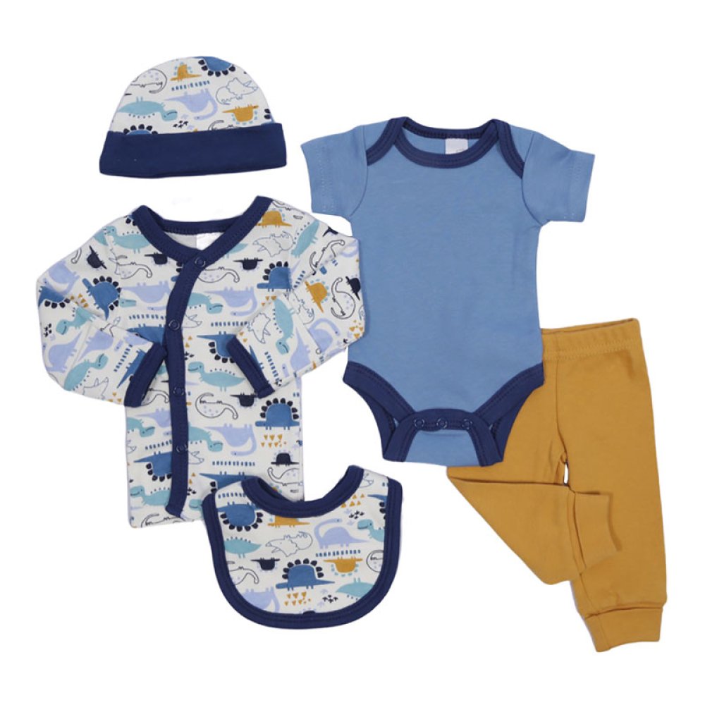 Soft Touch Tiny baby set - Blue Dinos