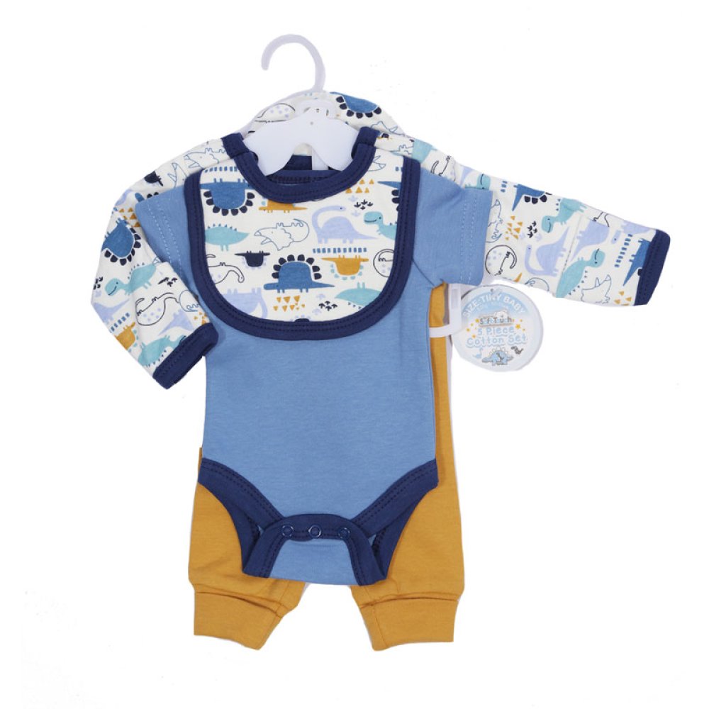 Soft Touch Tiny baby set - Blue Dinos