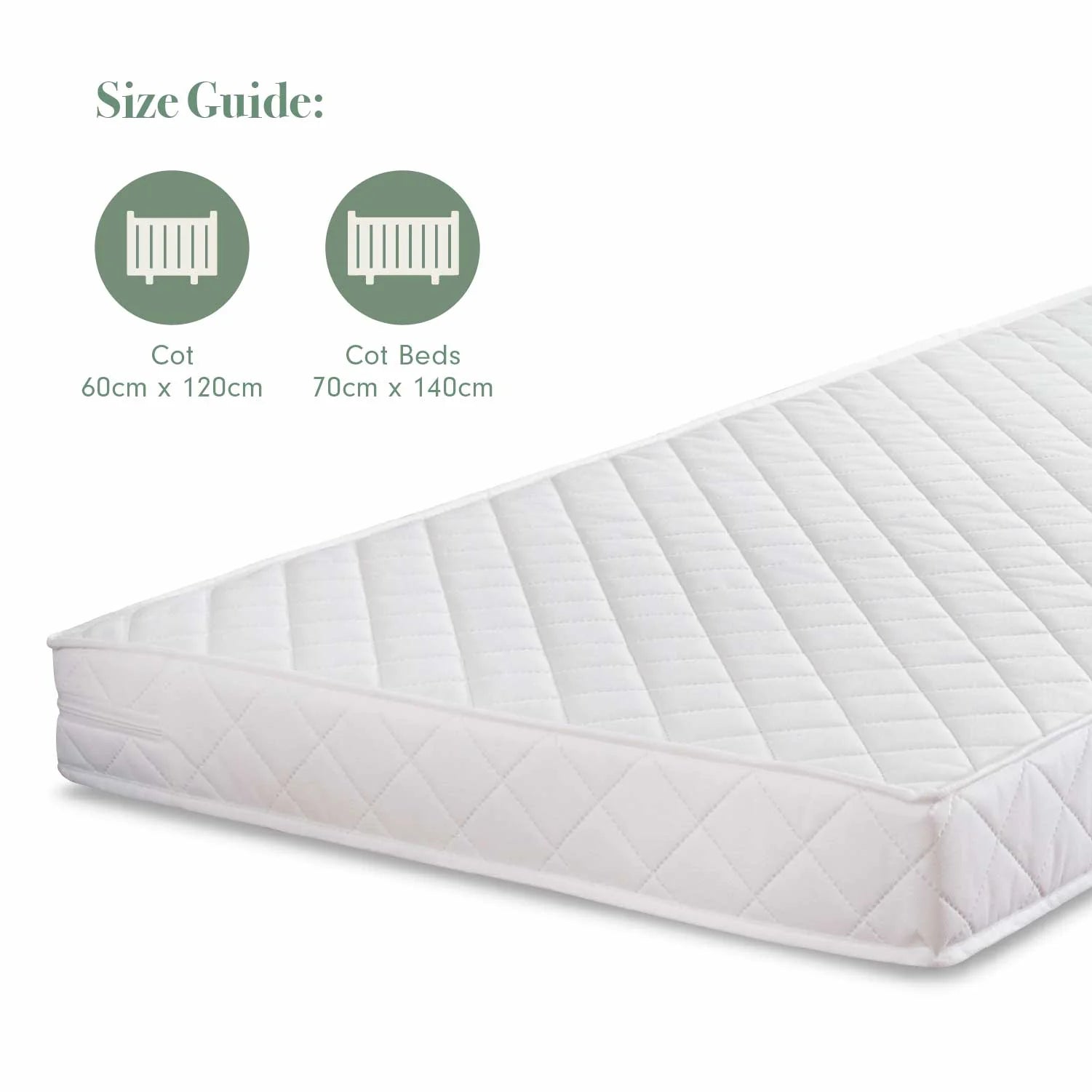 Tutti Bambini Pocket Sprung Cot Mattress - (60 x 10 cm)