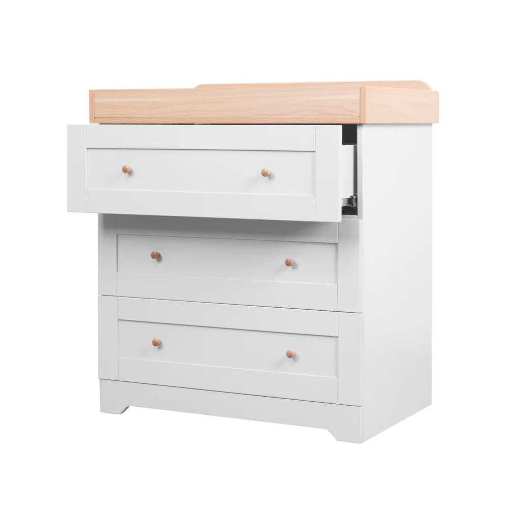 Tutti Bambini Rio Collection Chest / Changer - Dove Grey & Honey Oak
