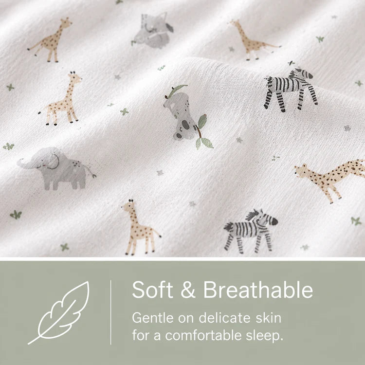 Baby Elegance Jersey Cot Fitted Sheets 70x90cm 2 pack - Elephant Collection