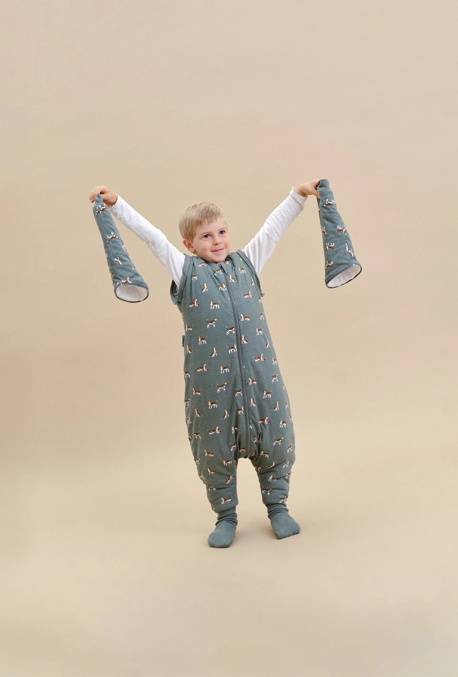 Sleeping jumpsuit with sleeves and socks - Beagle - TOG 2.5 Molis&Co