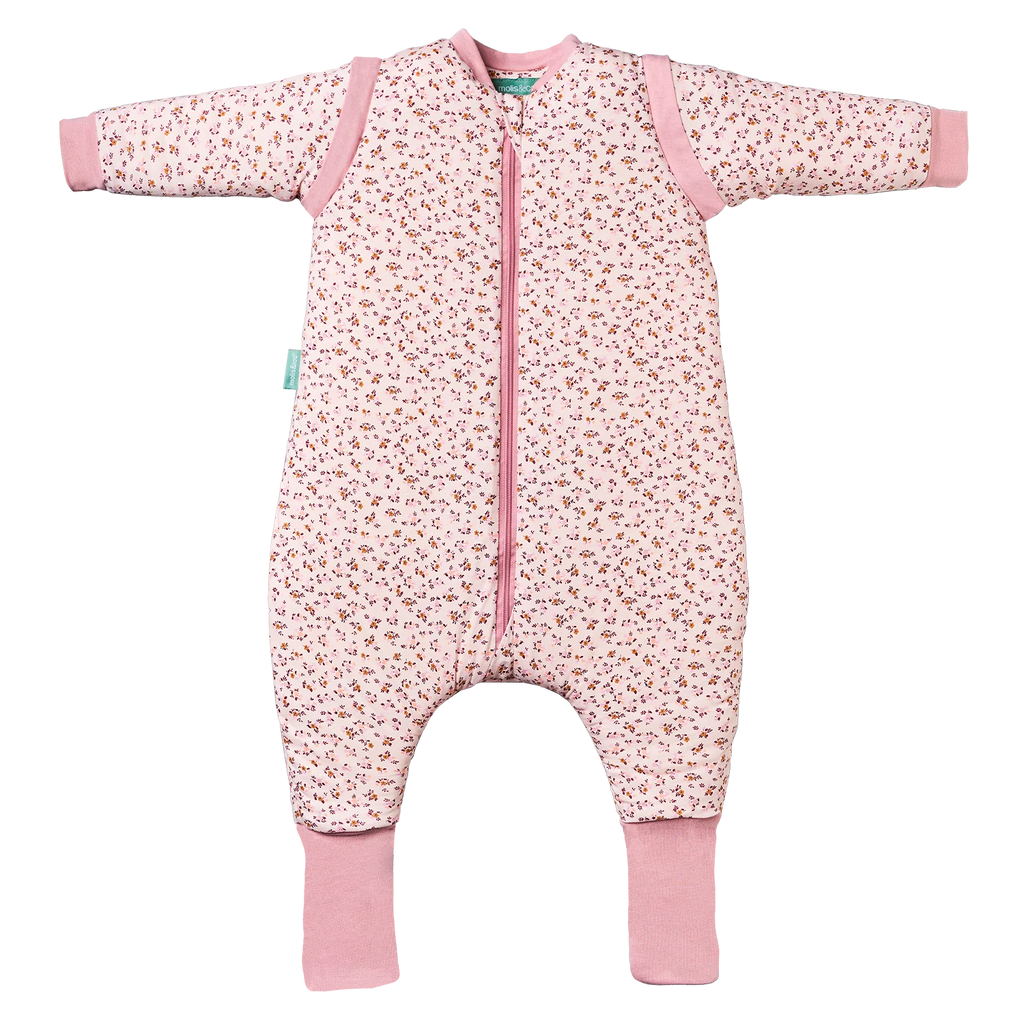 Sleeping jumpsuit with sleeves and socks - Misty Rose - TOG 2.5 Molis&Co