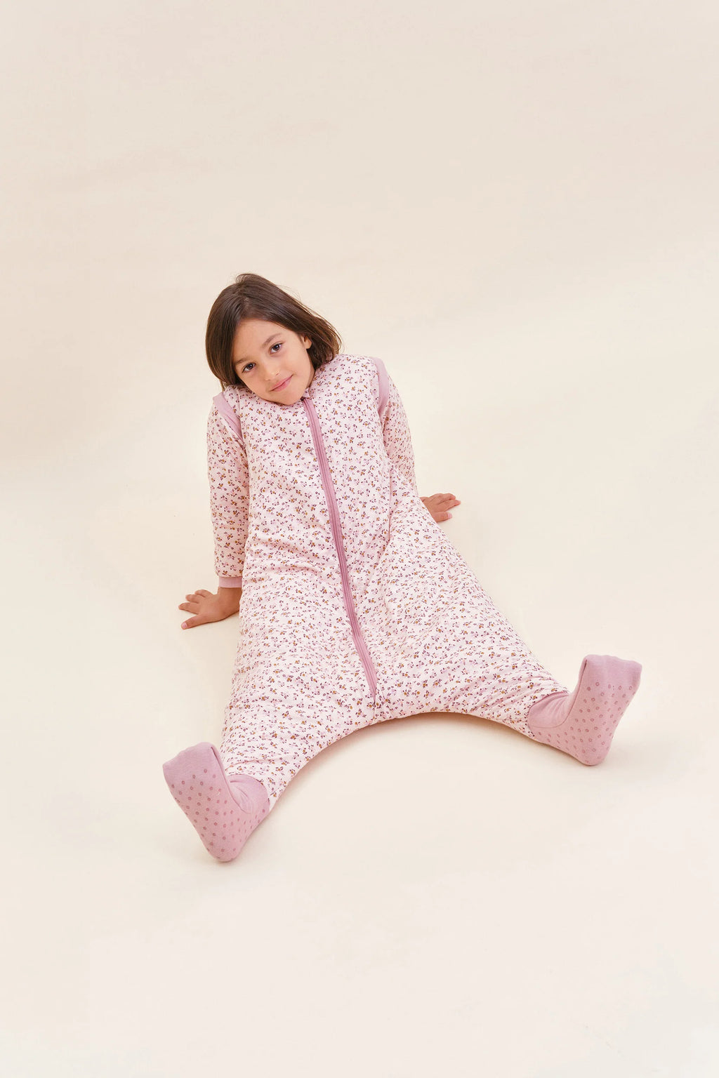 Sleeping jumpsuit with sleeves and socks - Misty Rose - TOG 2.5 Molis&Co