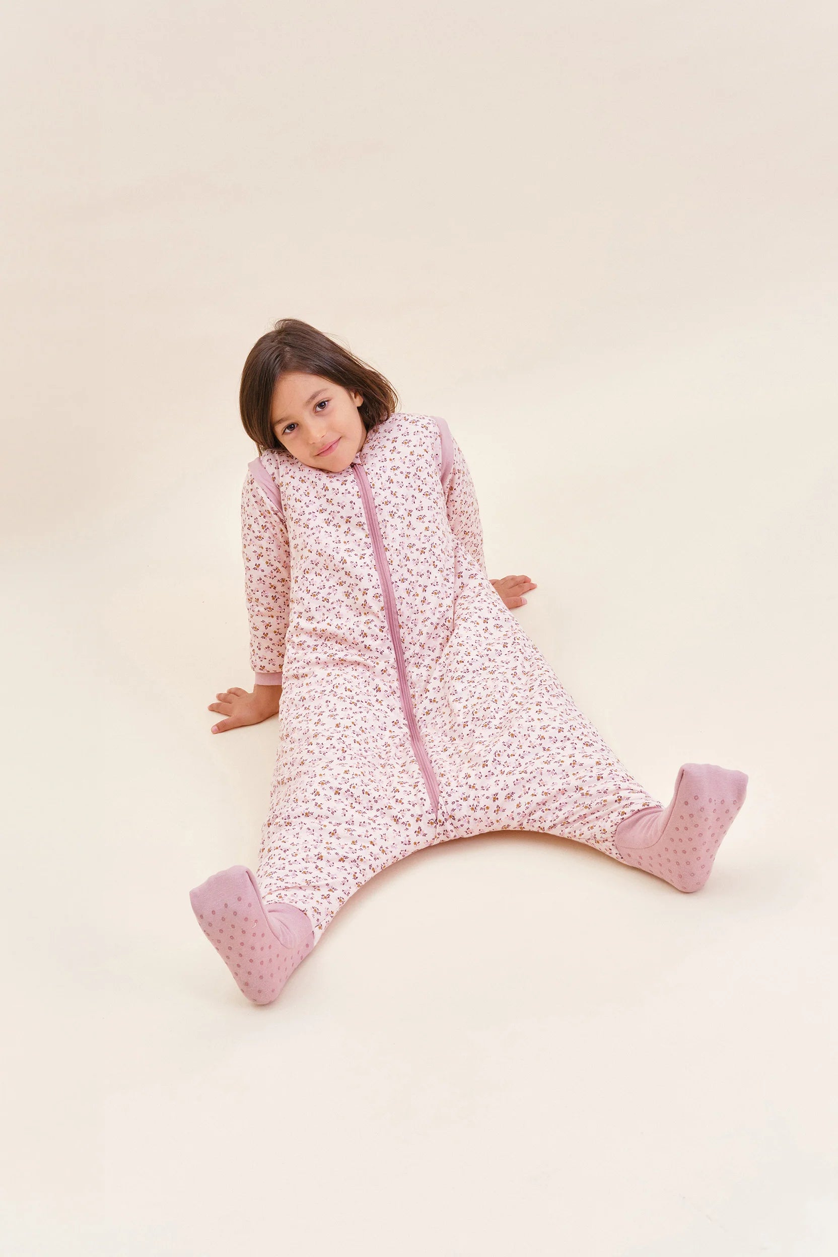 Sleeping jumpsuit with sleeves and socks - Misty Rose - TOG 2.5 Molis&Co