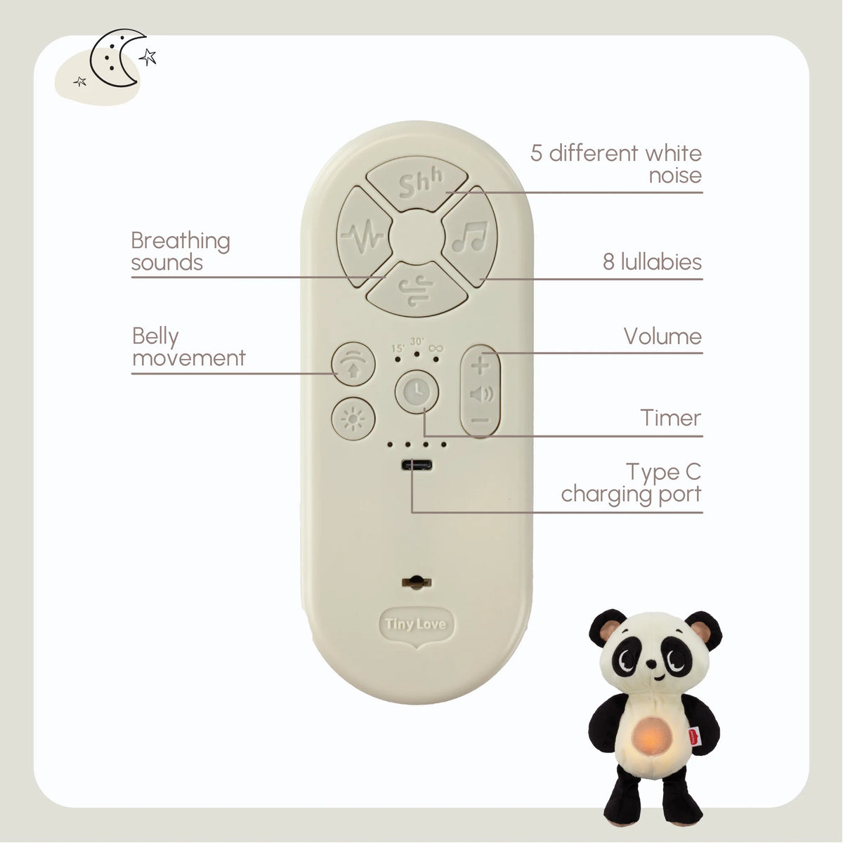 Black & White Décor Plush Panda Snuggly Buddy