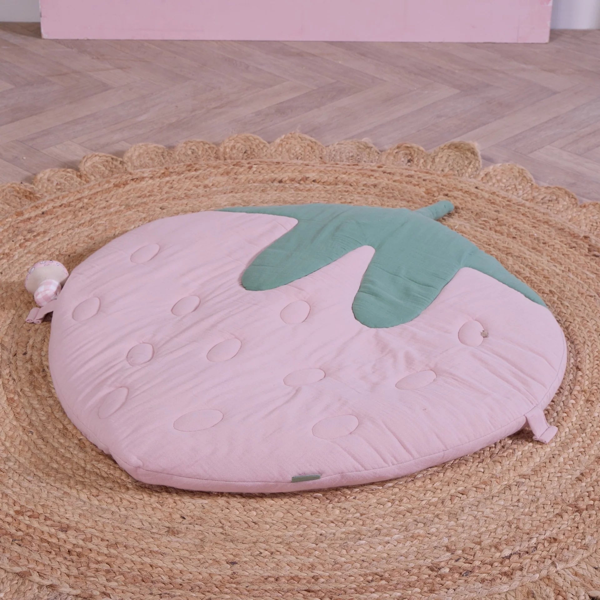 Tutti Bambini Soft Muslin Padded Playmat - Strawberry
