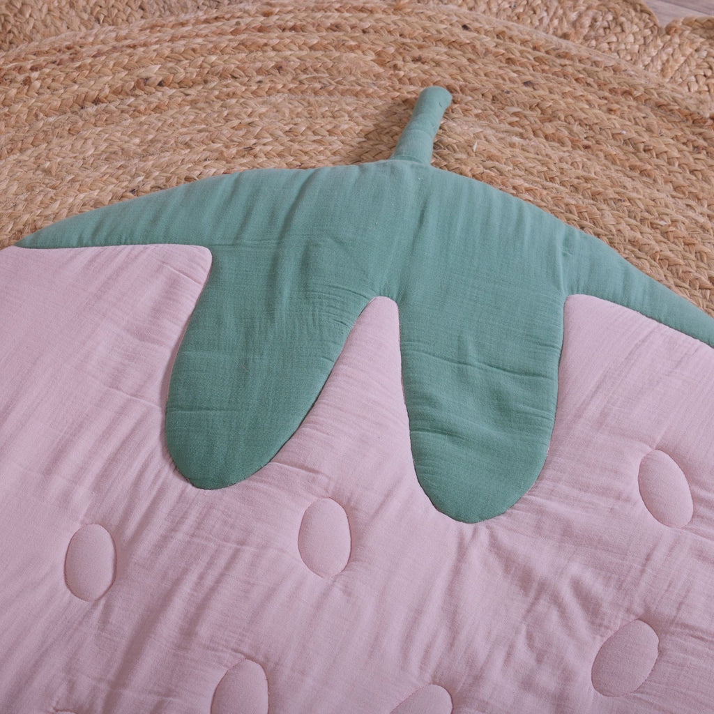 Tutti Bambini Soft Muslin Padded Playmat - Strawberry