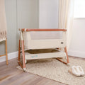 Tutti Bambini CoZee Air Bedside Crib - Scandinavian Walnut/Ecru