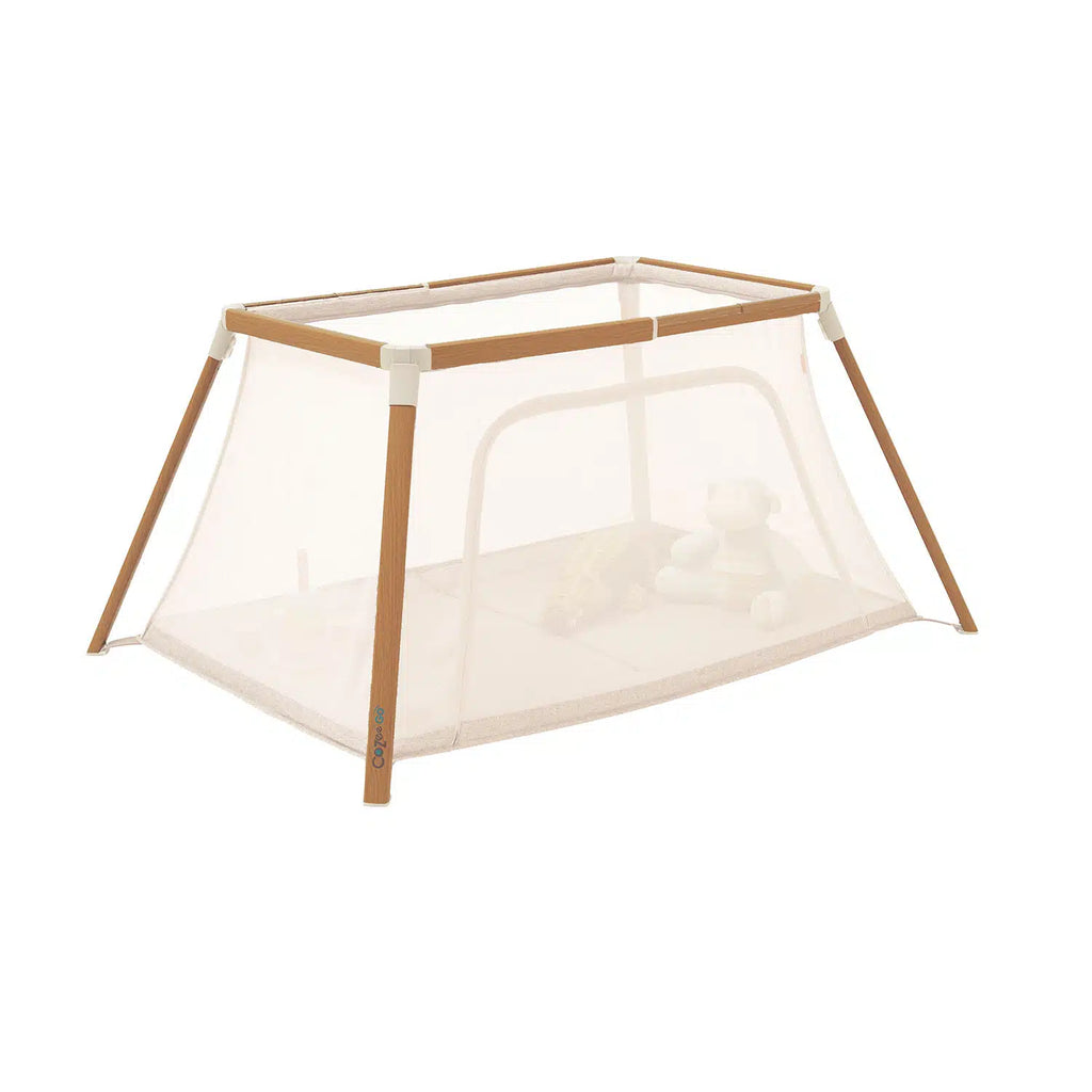 Tutti Bambini CoZee Go 3-in-1 Bassinet, Travel Cot & Playpen - Walnut & Ecru