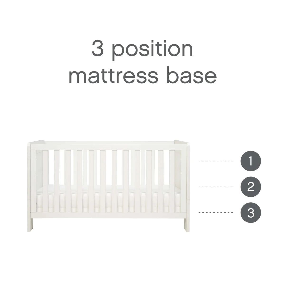 Tutti Bambini Alba Mini Cot Bed -White