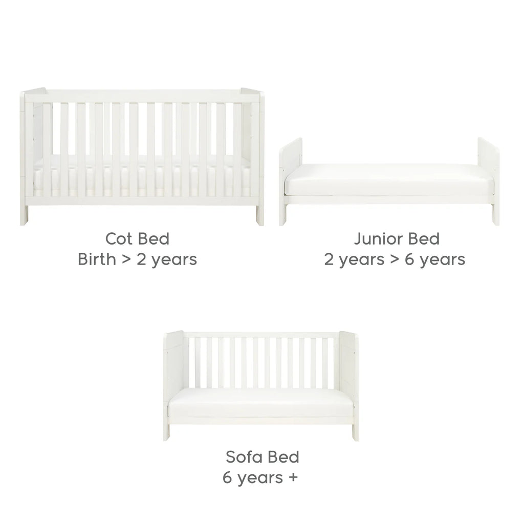 Tutti Bambini Essentials Alba Cot Bed - White