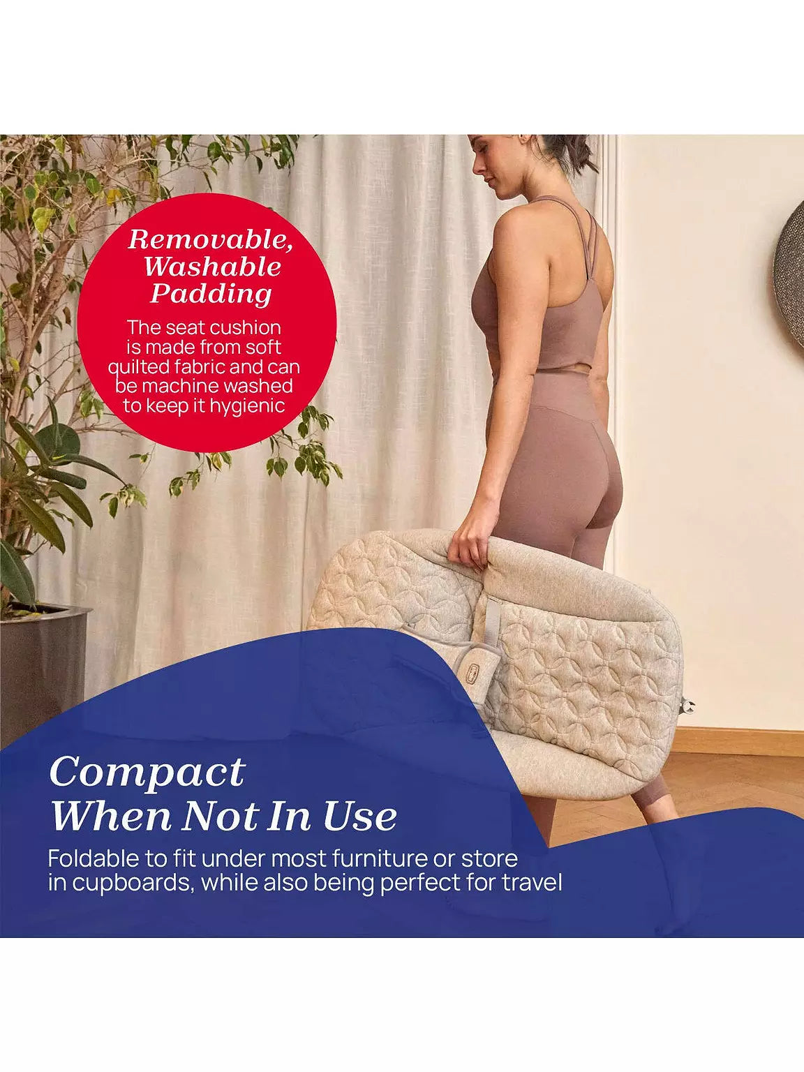 Chicco Zen Wave Rocker with Natural Rocking Motion - Wooden Grey