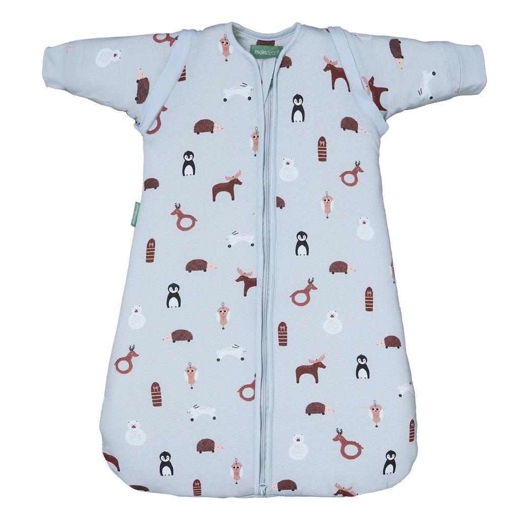 Baby sleeping bag with sleeves - Winter Animals - TOG 2.5 by Molis&Co