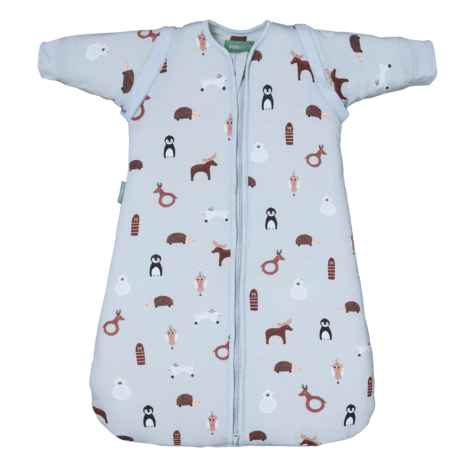 Baby sleeping bag with sleeves - Winter Animals - TOG 2.5 by Molis&Co