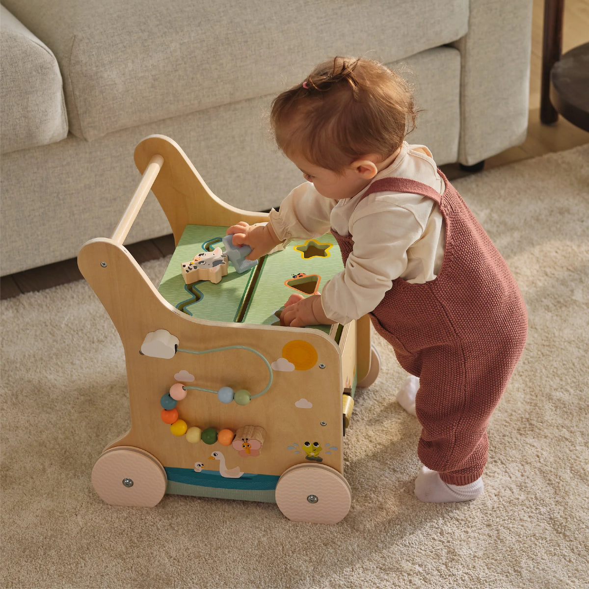 Tiny Love Farmers Funday Push & Play Wooden Walk Behind
