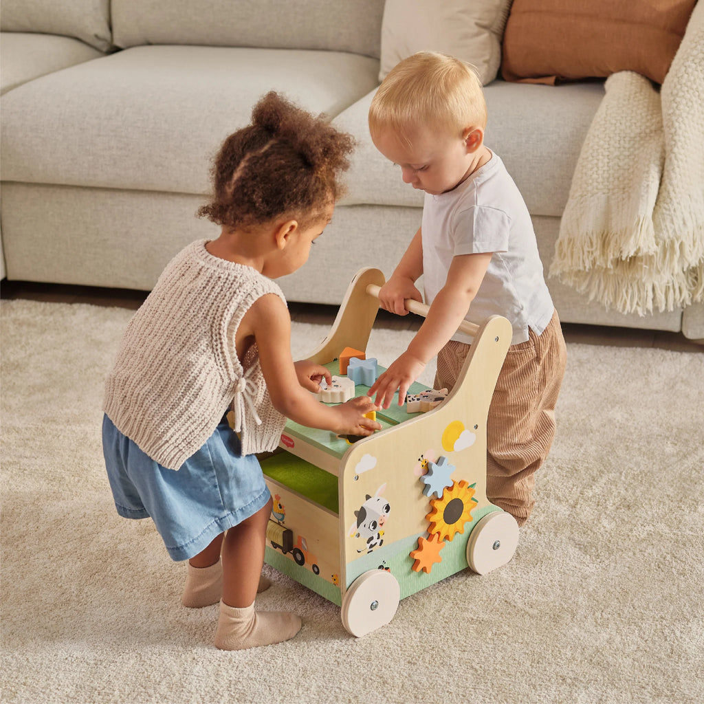 Tiny Love Farmers Funday Push & Play Wooden Walk Behind
