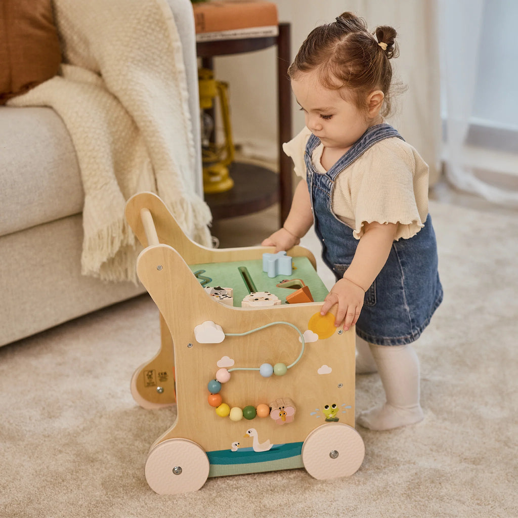 Tiny Love Farmers Funday Push & Play Wooden Walk Behind