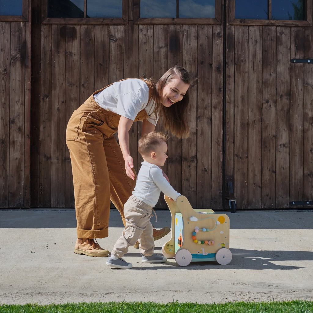 Tiny Love Farmers Funday Push & Play Wooden Walk Behind