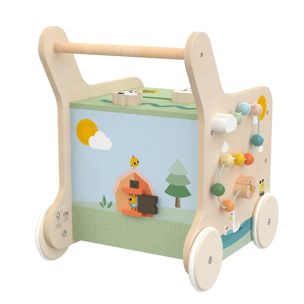 Tiny Love Farmers Funday Push & Play Wooden Walk Behind