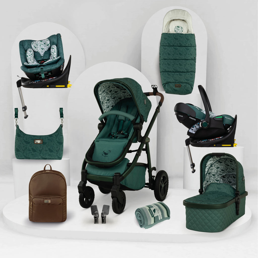 Cosatto Ultimate Special Edition Wow 3 All Stage Family Rotate & Recline 2 Base Bundle Wlidwood