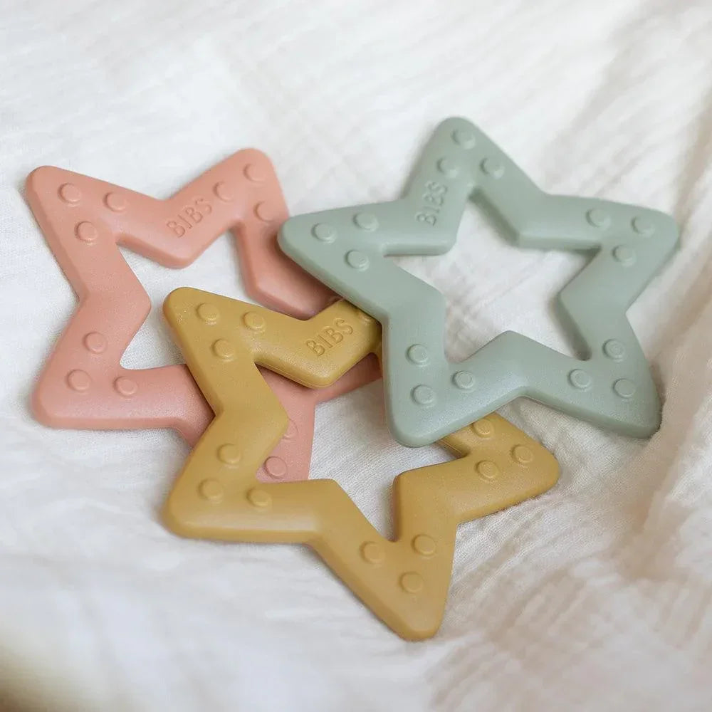 BIBS Baby Bitie Teether Star - Blush