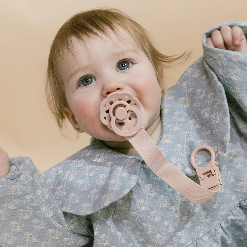 BIBS Pacifier Loop Clip - Blush