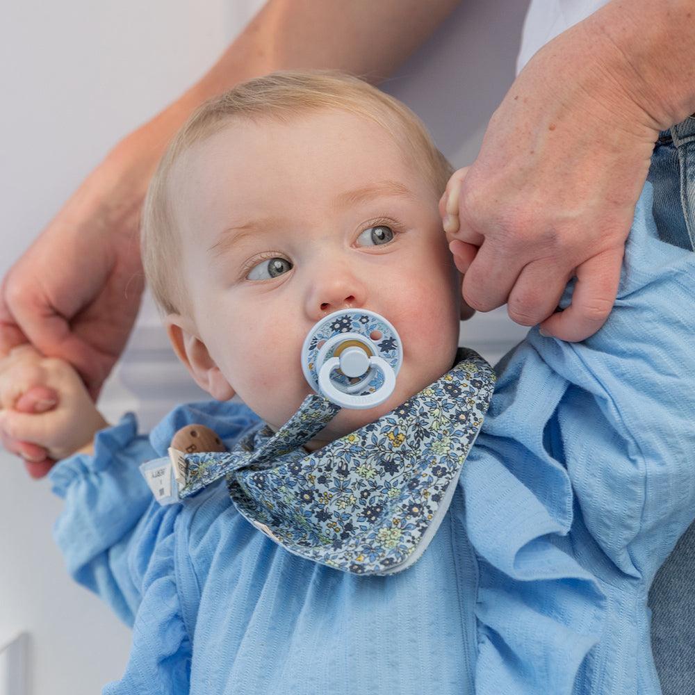 BIBS x LIBERTY Colour Pacifiers 2 Pack Chamomile Lawn - Violet Sky Mix