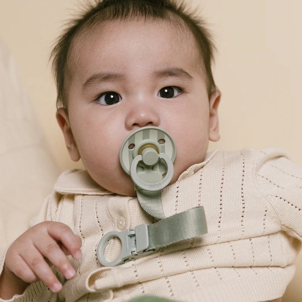 BIBS Colour Pacifier & Loop Clip Gift Set - Ivory