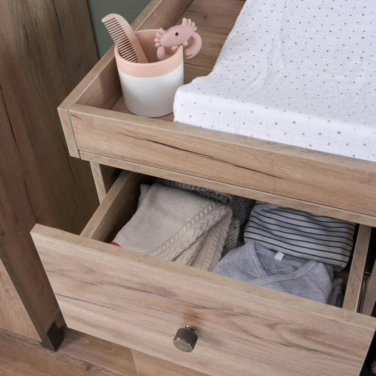 Tutti Bambini Como 2 Piece Set - Distressed Oak / Slate Grey