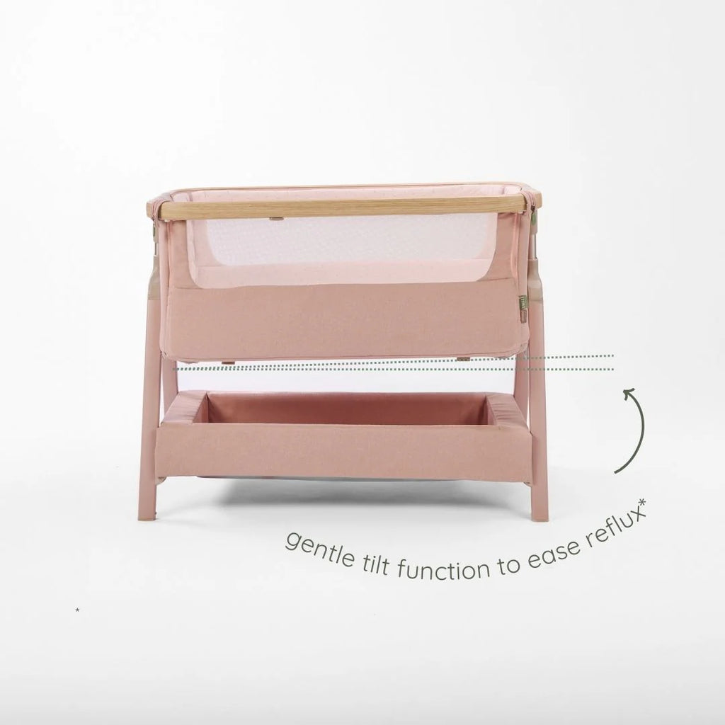 Tutti Bambini CoZee Air 2 Bedside Crib - Drifted Oak / Blush