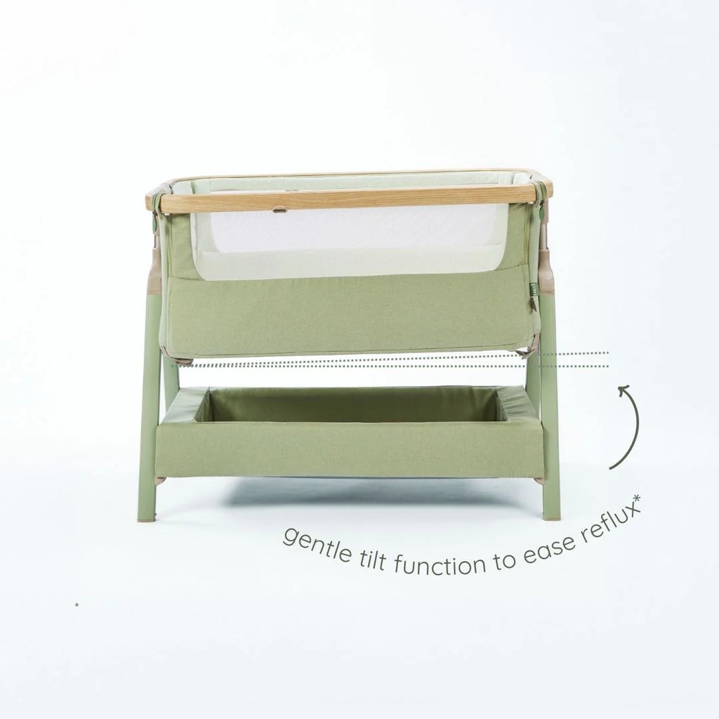 Tutti Bambini CoZee Air 2 Bedside Crib - Drifted Oak / Eucalyptus