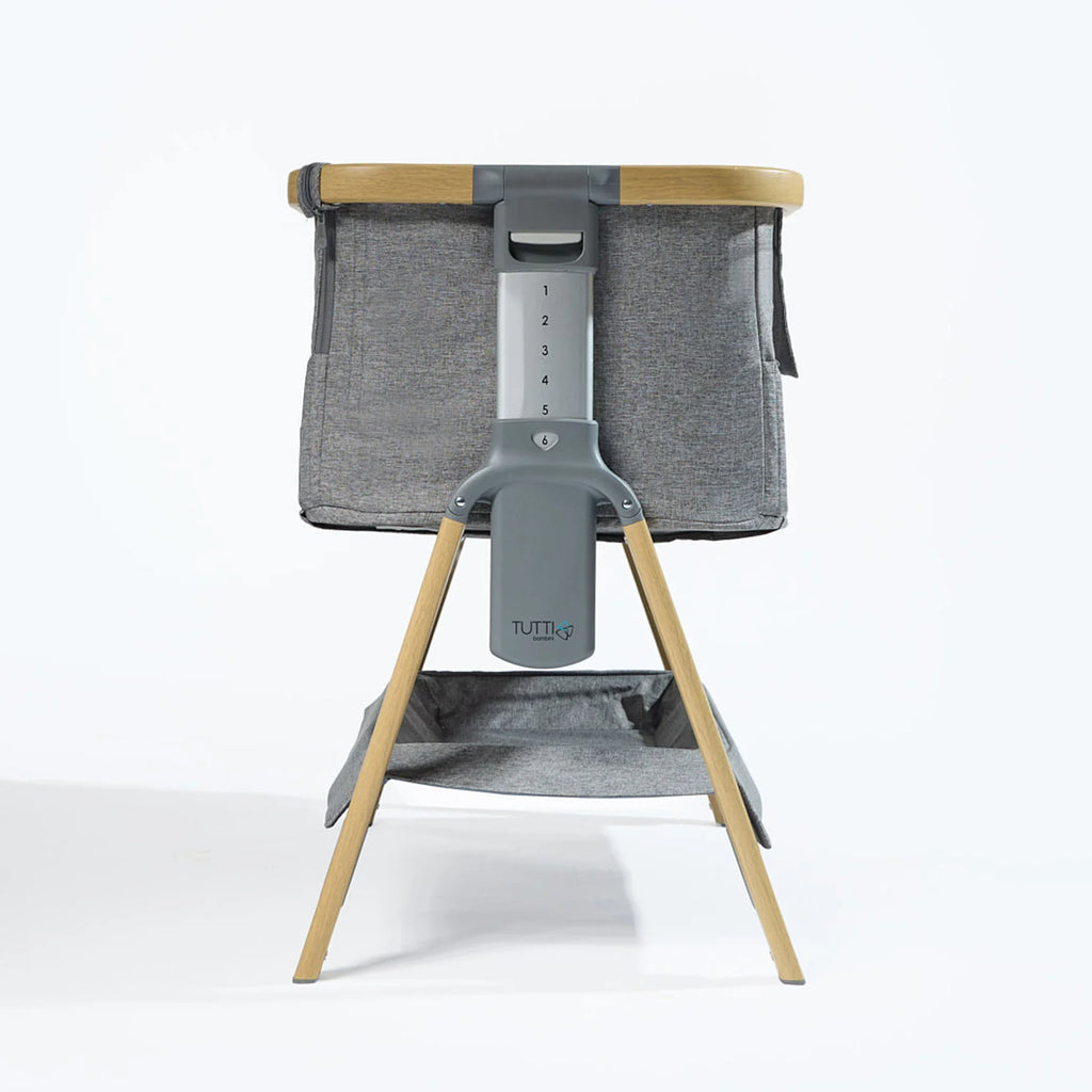 Tutti Bambini CoZee Air Bedside Crib - Oak & Charcoal