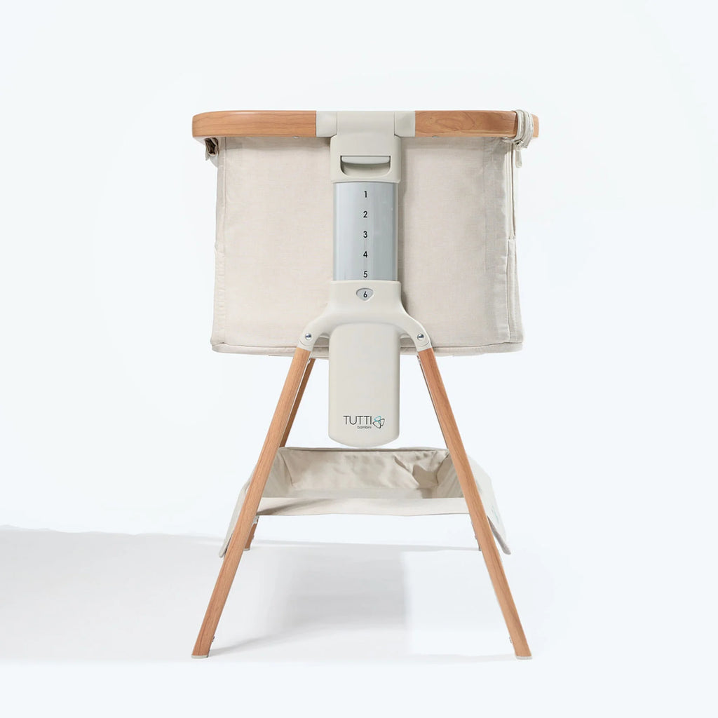 Tutti Bambini CoZee Air Bedside Crib - Scandinavian Walnut/Ecru