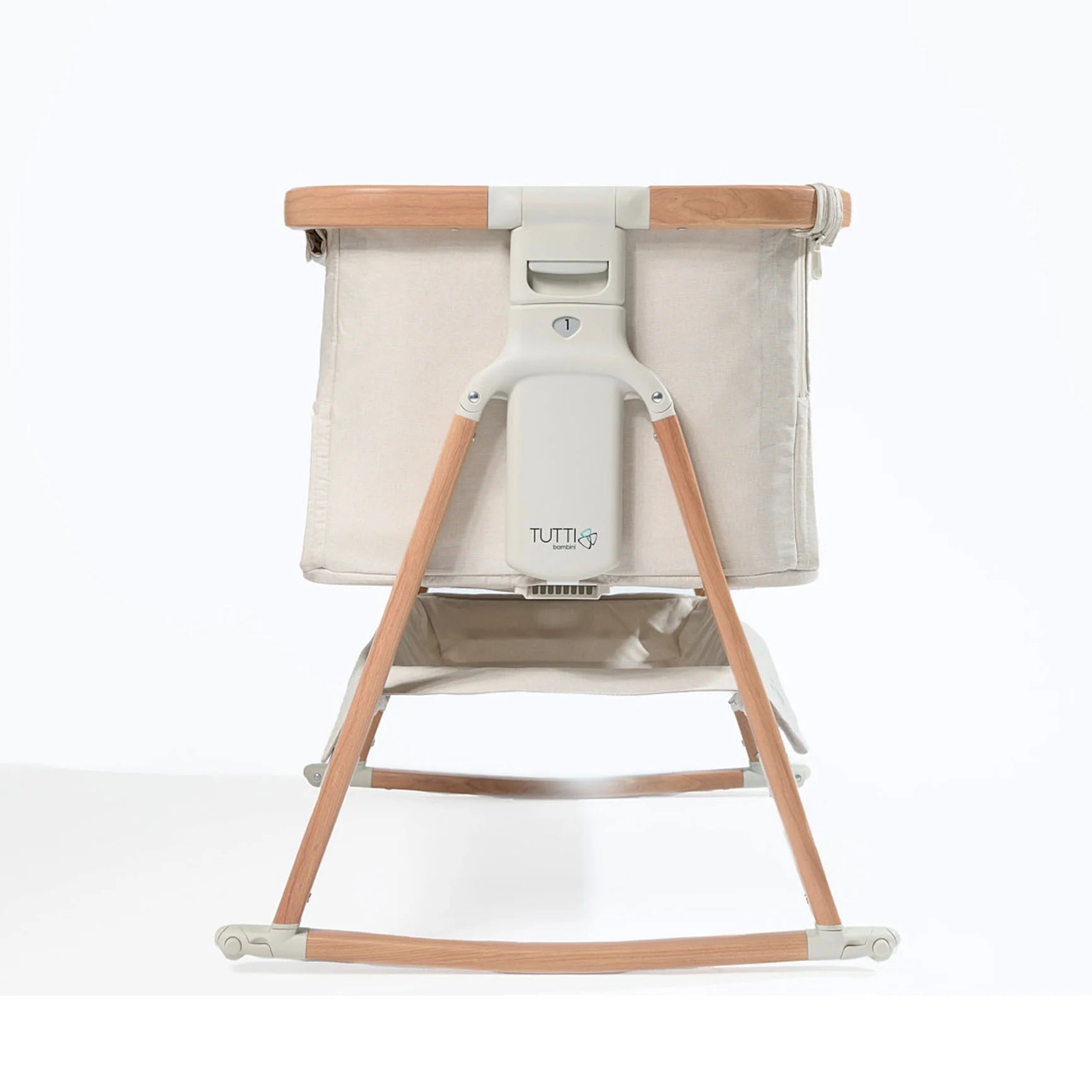 Tutti Bambini CoZee Air Bedside Crib - Scandinavian Walnut/Ecru