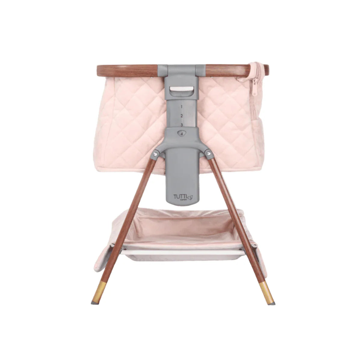 Tutti Bambini CoZee Luxe Mini Me Crib - Walnut & Blush