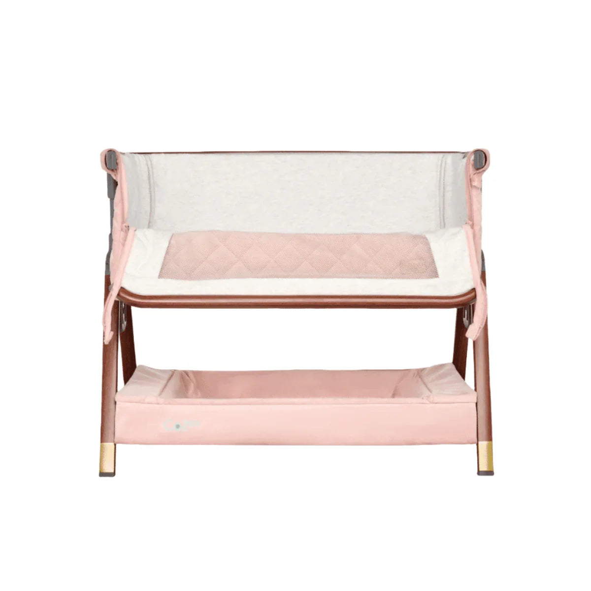 Tutti Bambini CoZee Luxe Mini Me Crib - Walnut & Blush