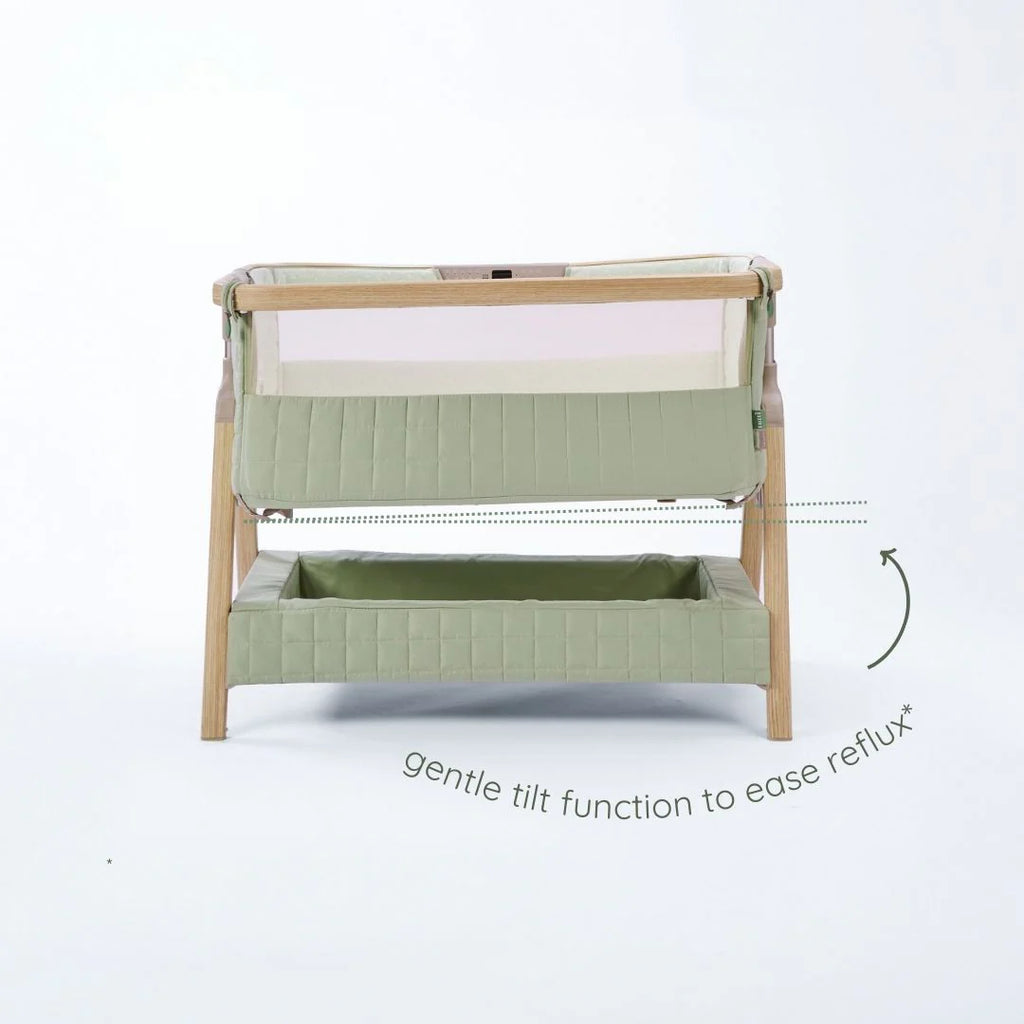 Tutti Bambini CoZee Sense Bedside Crib - Drifted Oak / Eucalyptus
