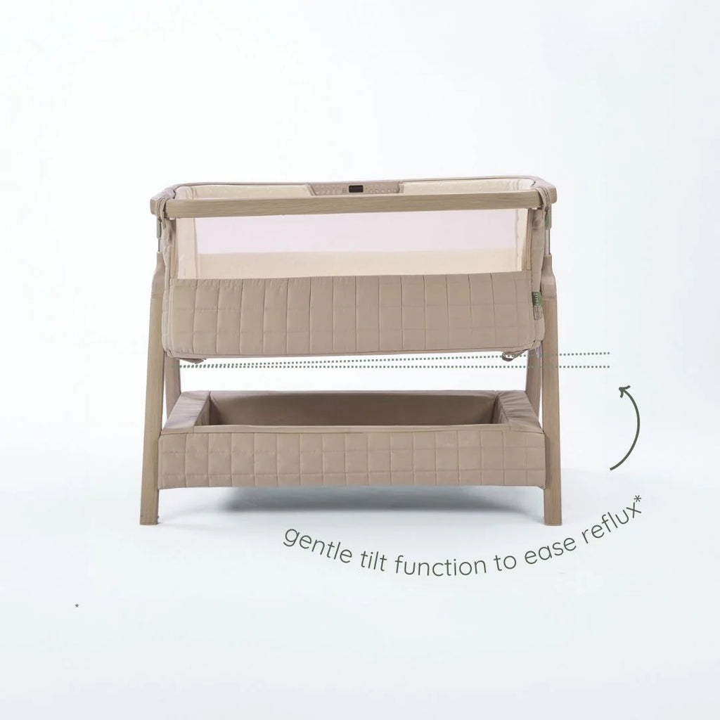 Tutti Bambini CoZee Sense Bedside Crib - Soft Walnut / Cocoa