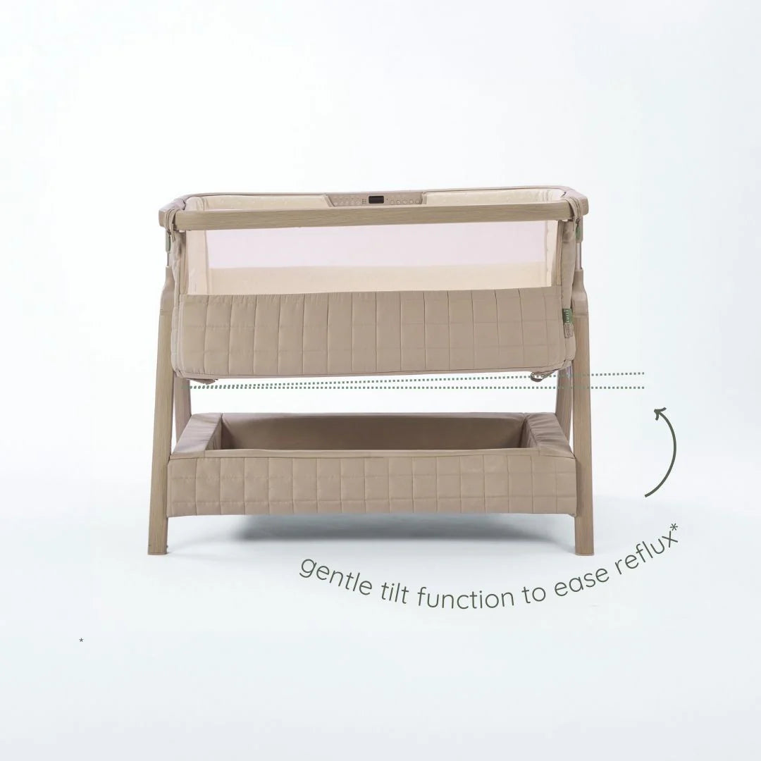 Tutti Bambini CoZee Sense Bedside Crib - Soft Walnut / Cocoa