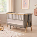 Tutti Bambini CoZee XL Bedside Crib & Cot - Oak / Charcoal