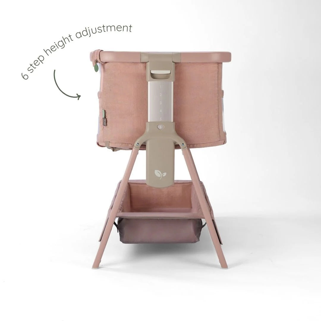 Tutti Bambini CoZee Zen Bedside Crib - Blush