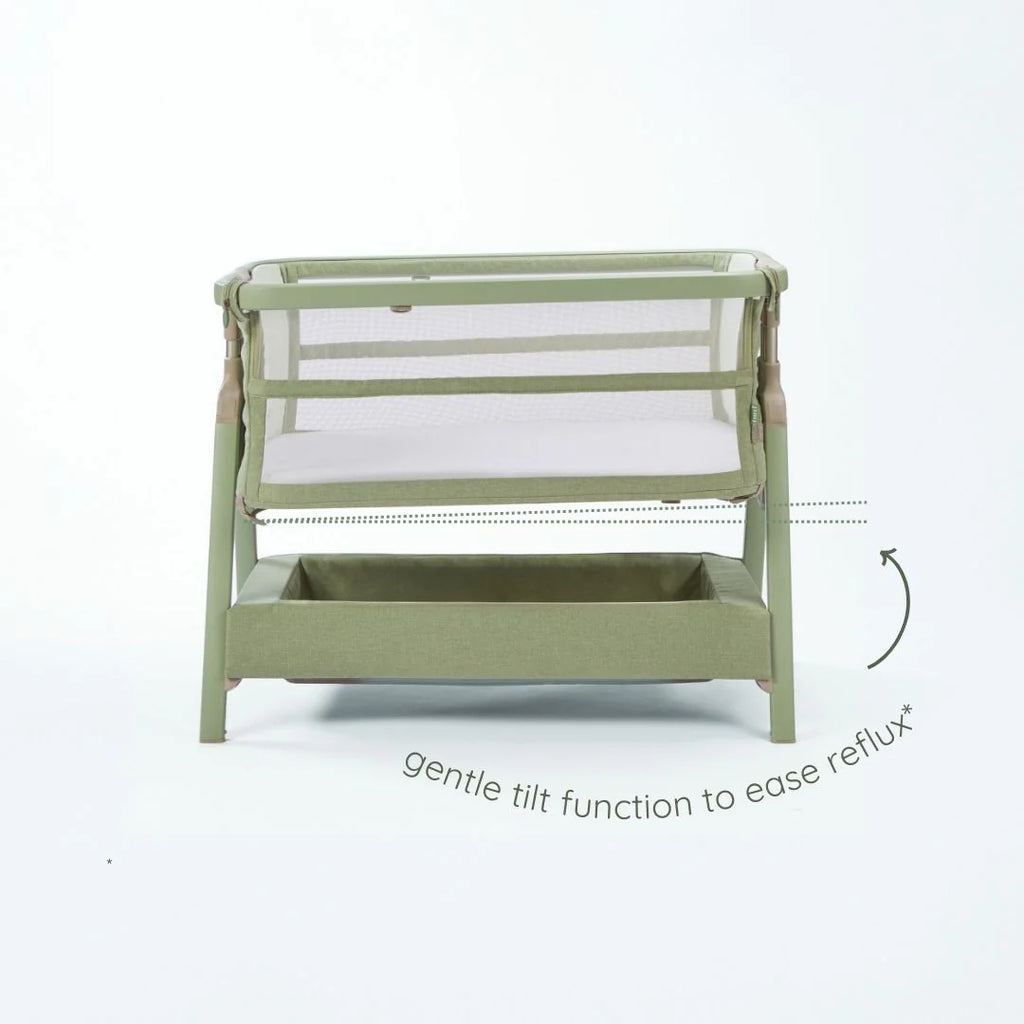 Tutti Bambini CoZee Zen Bedside Crib - Eucalyptus