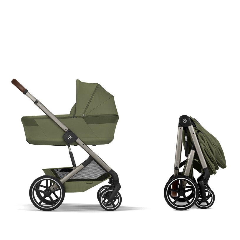Cybex Balios S Lux with foldable Carry Cot - Moss Green
