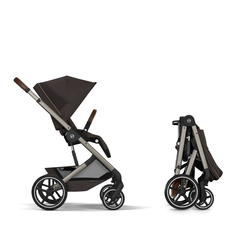 Cybex Balios S Lux with foldable Carry Cot - Chocolate Brown