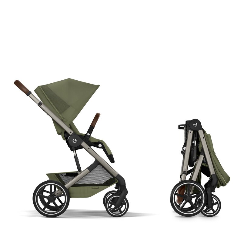 Cybex Balios S Lux with foldable Carry Cot - Moss Green