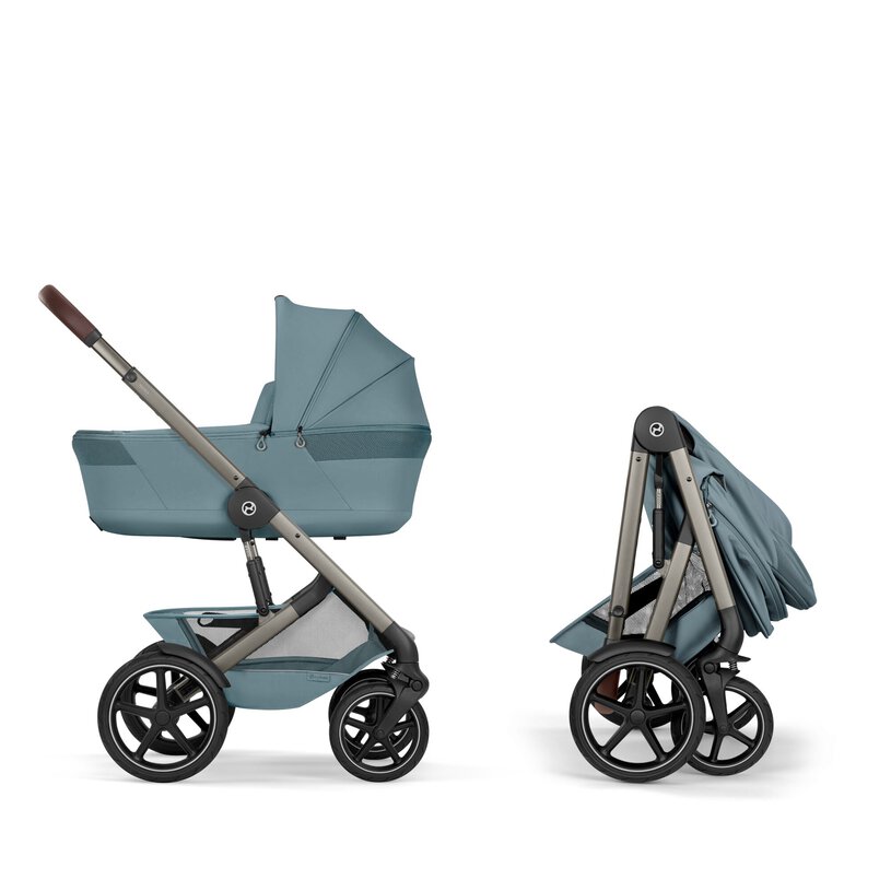 Cybex Talos S Lux with Foldable Carry Cot - Stormy Blue
